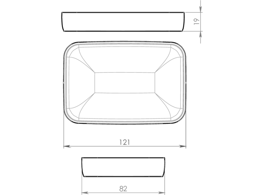 Gedy YLENIA mýdlenka na postavení, černá YL1114
