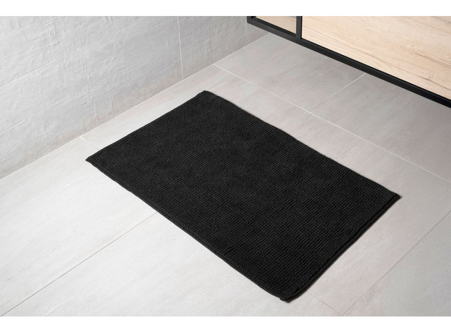 Aqualine CHENILL koupelnová předložka 50x80cm, 100% polyester, černá CH2014