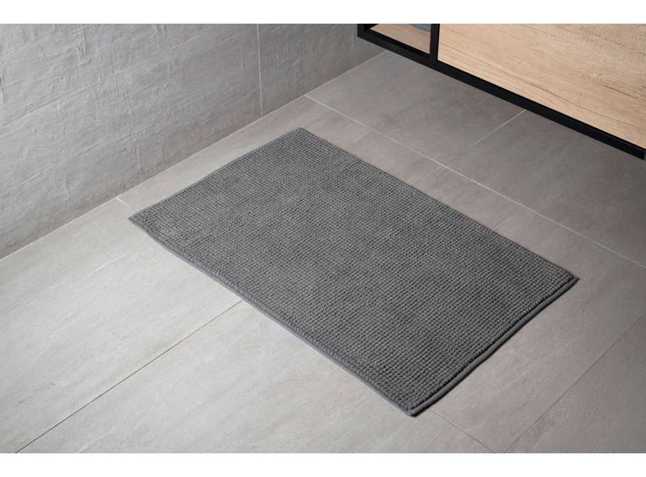 Aqualine CHENILL koupelnová předložka 50x80cm, 100% polyester, šedá CH2013
