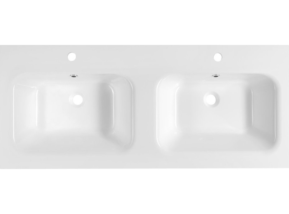 Sapho ARECA dvojumyvadlo, litý mramor, 121x51, 5cm, bílá AC121