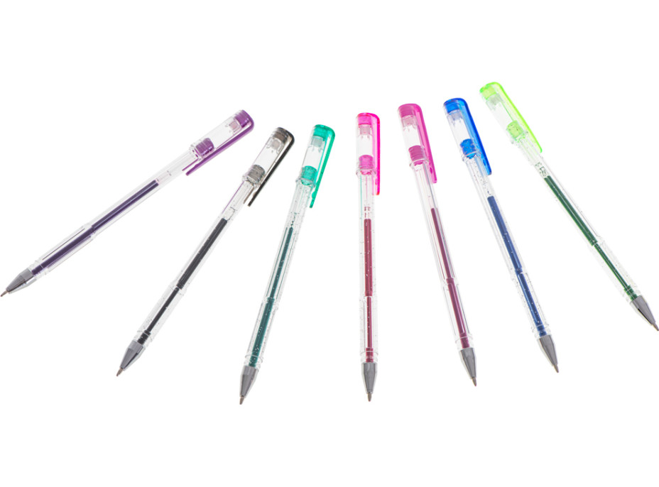 Barevná třpytivá gelová pera - sada 25 ks