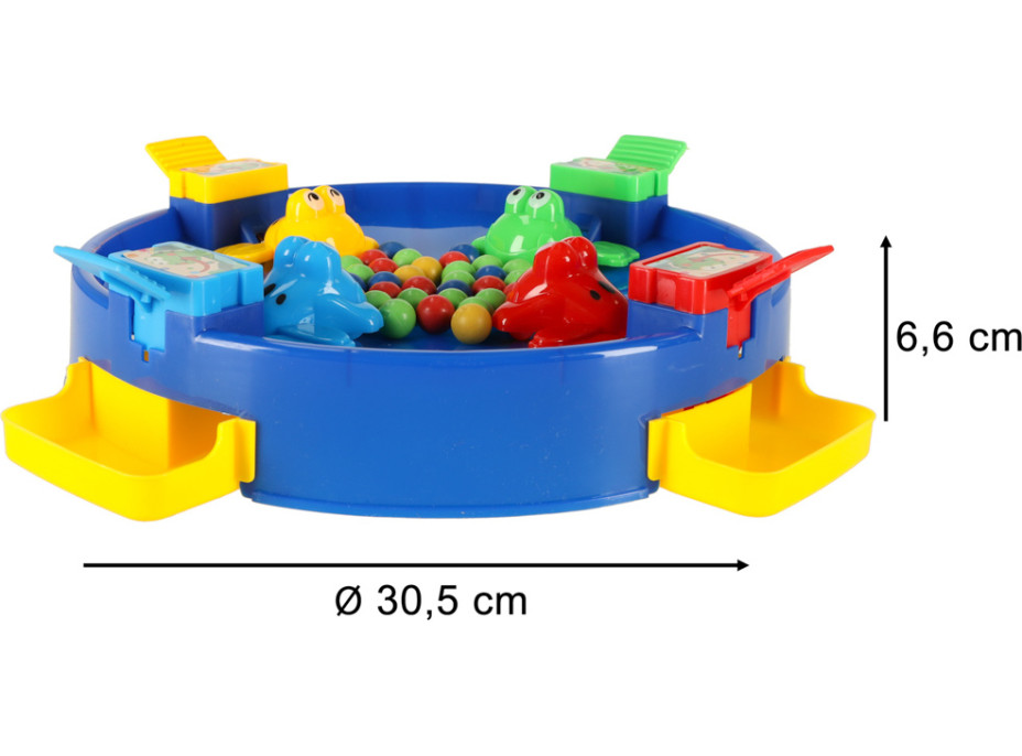 Arkádová hra Hladové žáby pro 4 hráče - modrá