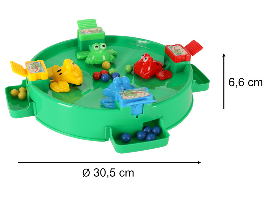Arkádová hra Hladové žáby pro 4 hráče - zelená