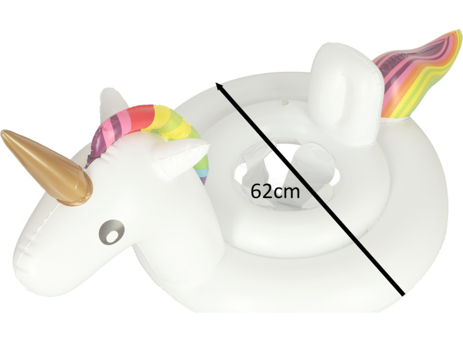 Dětské nafukovací kolo se sedátkem - Jednorožec