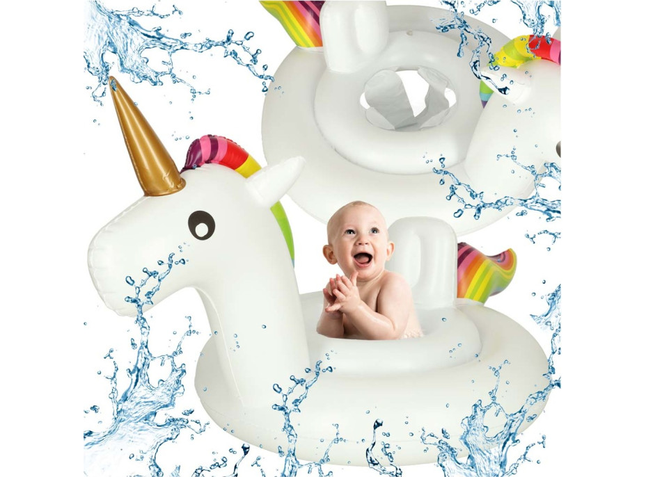 Dětské nafukovací kolo se sedátkem - Jednorožec