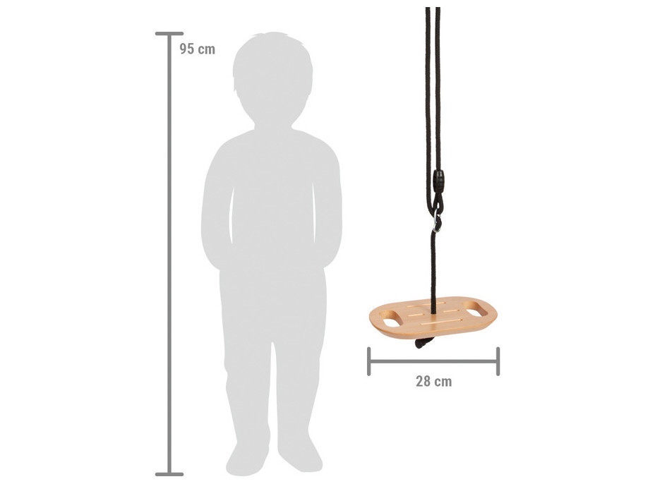 small foot Houpací disk s rukojeťmi Black Line