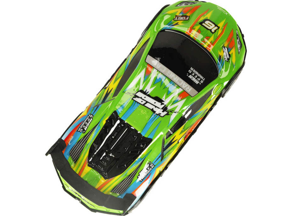 RC sportovní auto s LED světly - zelené