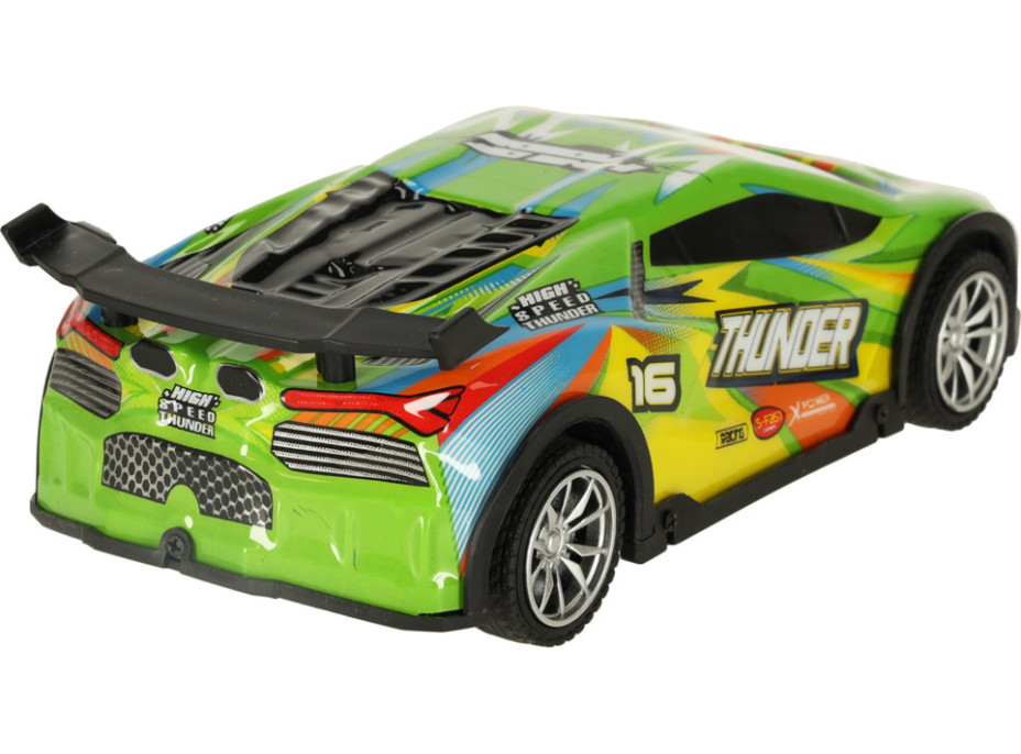 RC sportovní auto s LED světly - zelené