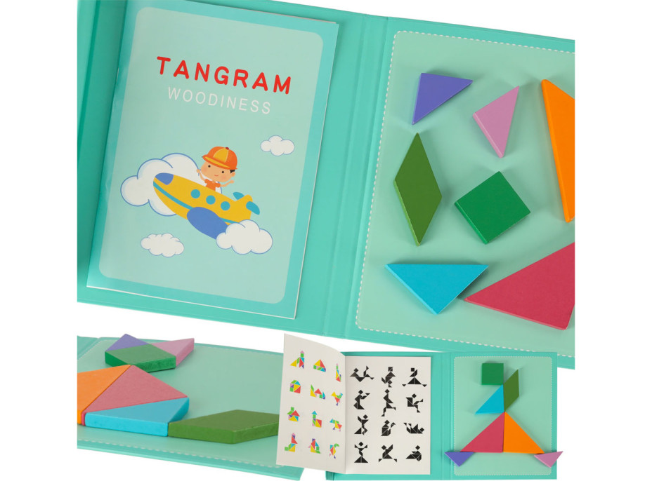 Dřevěný magnetický tangram