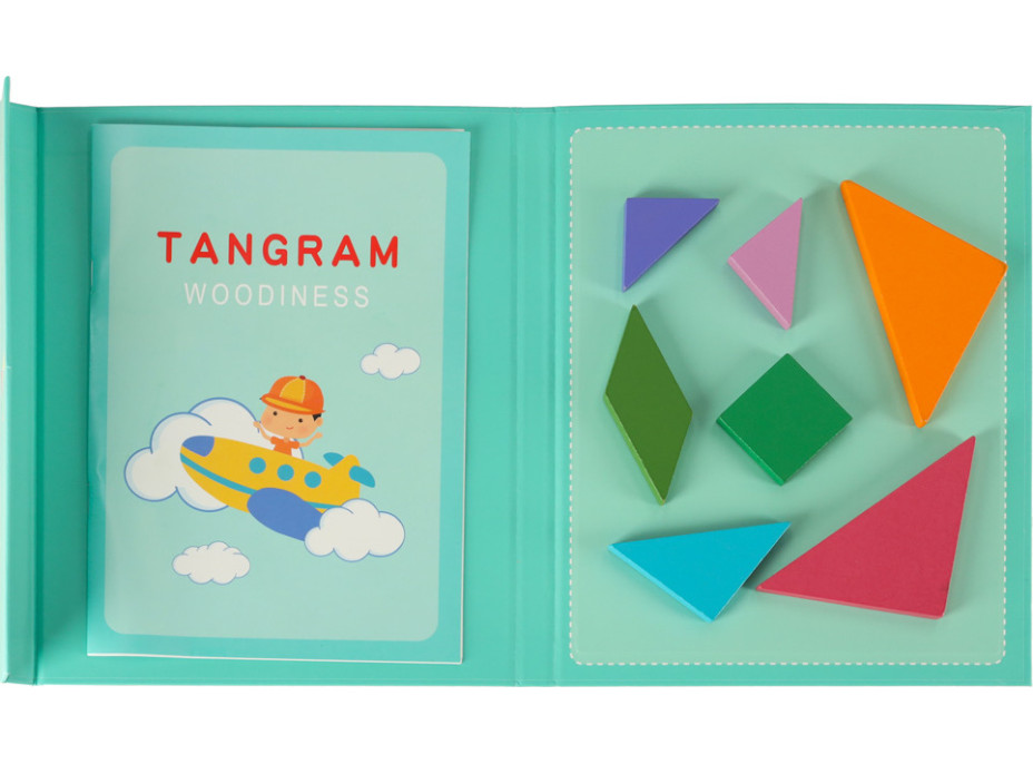 Dřevěný magnetický tangram