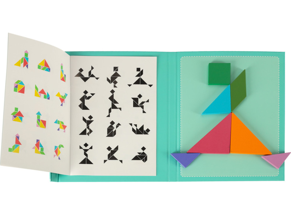 Dřevěný magnetický tangram