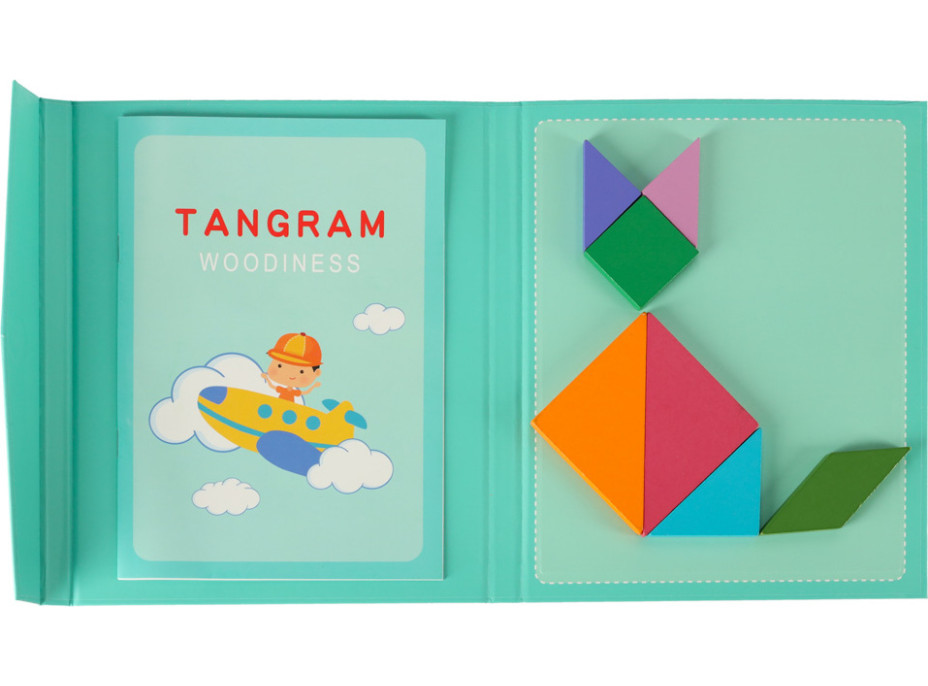 Dřevěný magnetický tangram