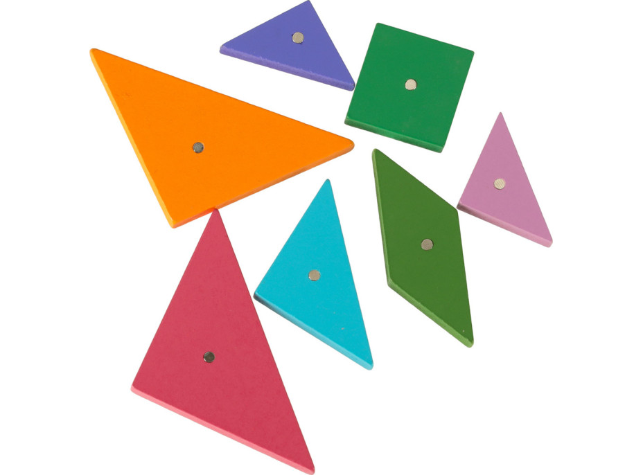 Dřevěný magnetický tangram