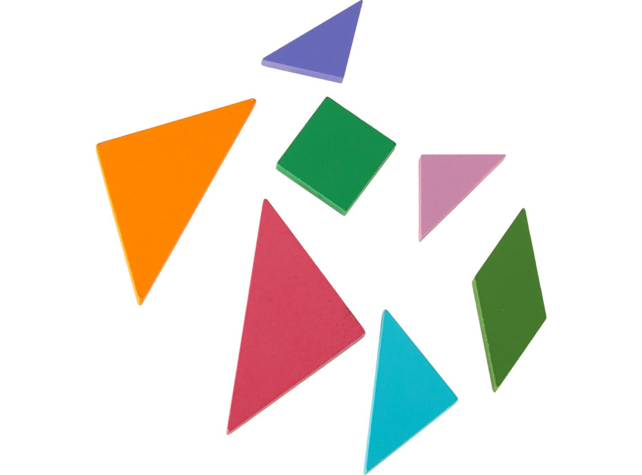 Dřevěný magnetický tangram