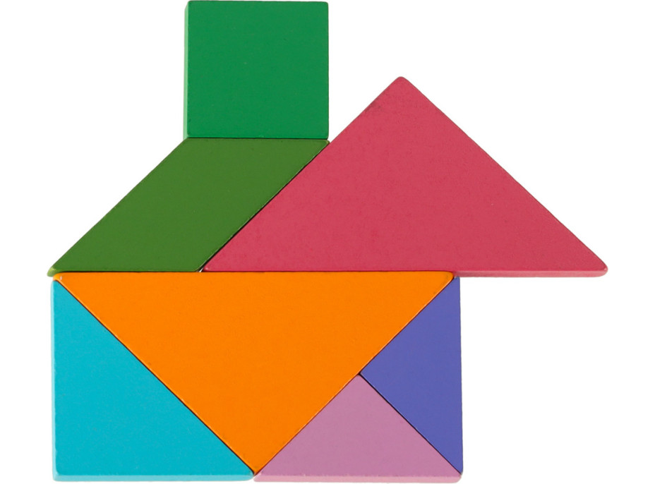 Dřevěný magnetický tangram