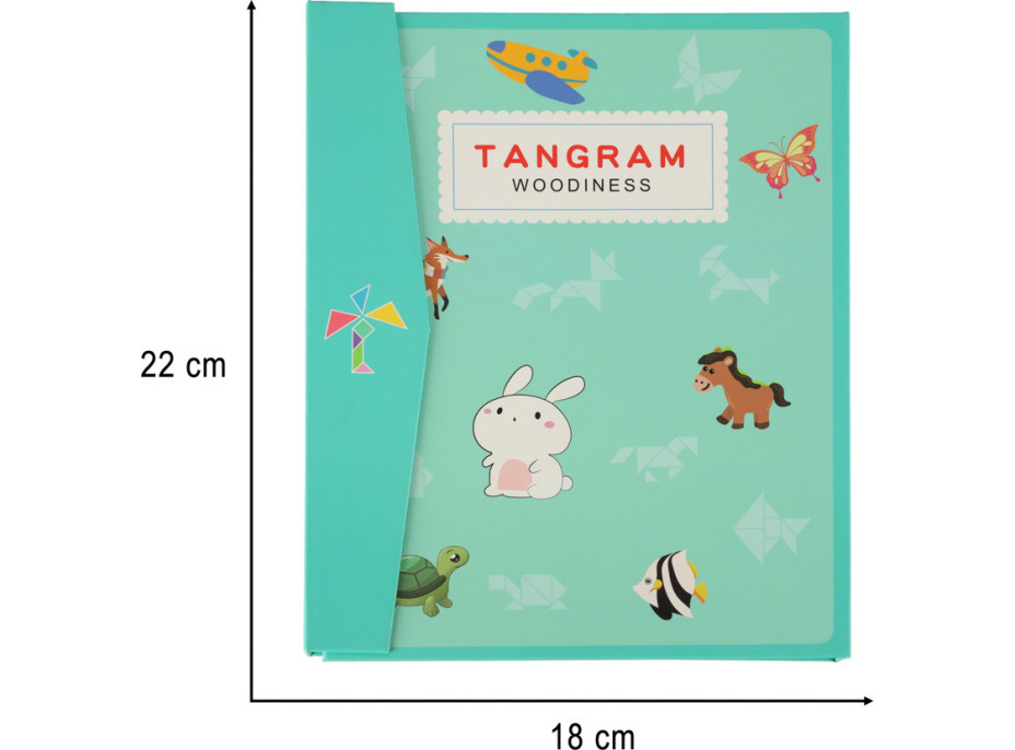 Dřevěný magnetický tangram