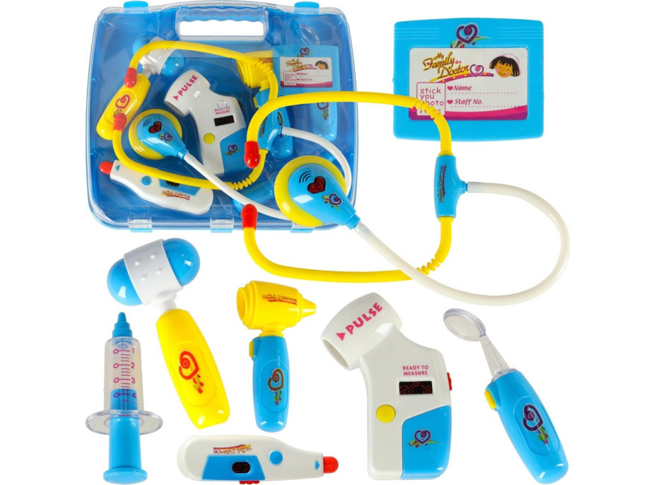 Doktorský set v kufříku DOKTOR se zvuky a světlem - modrý