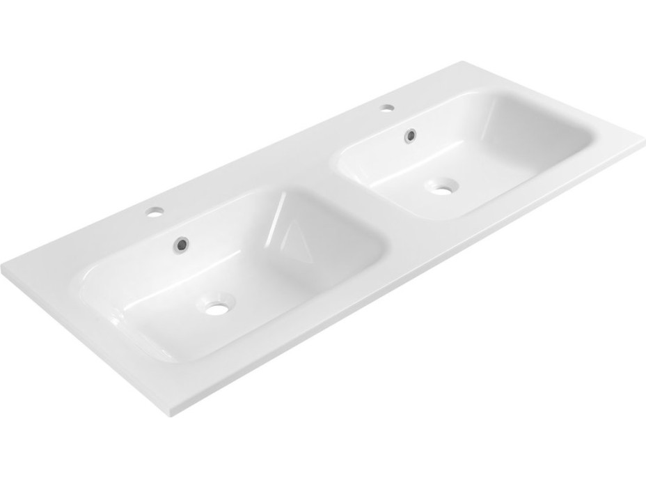 Sapho ARECA dvojumyvadlo, litý mramor, 121x51, 5cm, bílá AC121