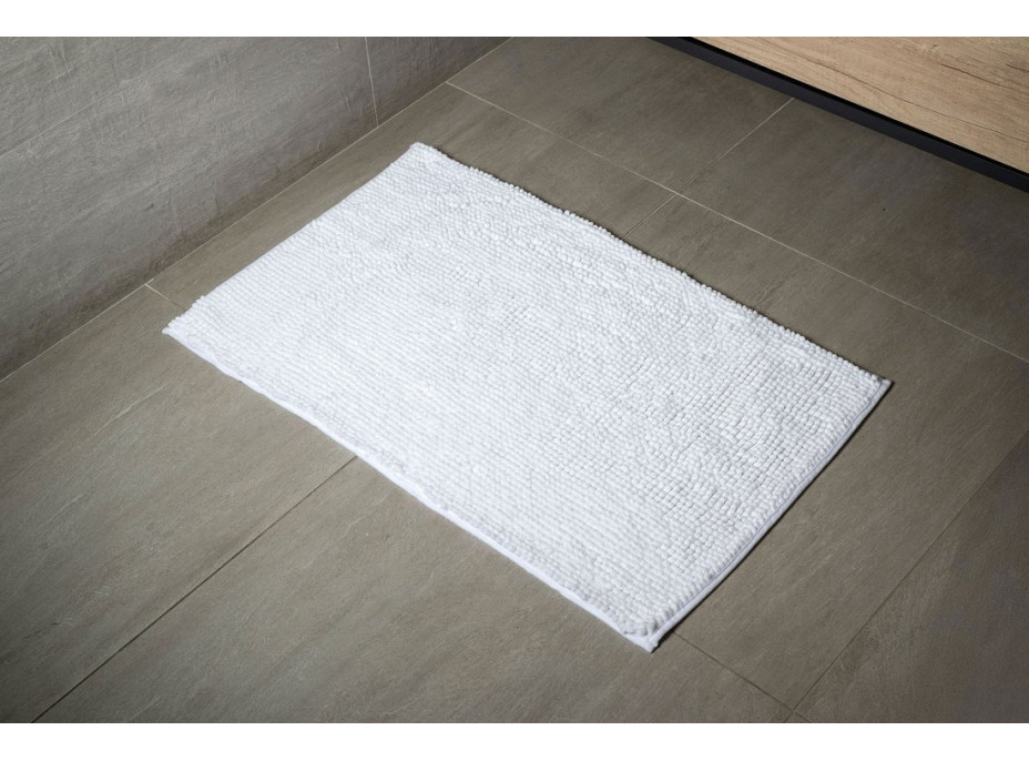 Aqualine CHENILL koupelnová předložka 50x80cm, 100% polyester, bílá CH2011
