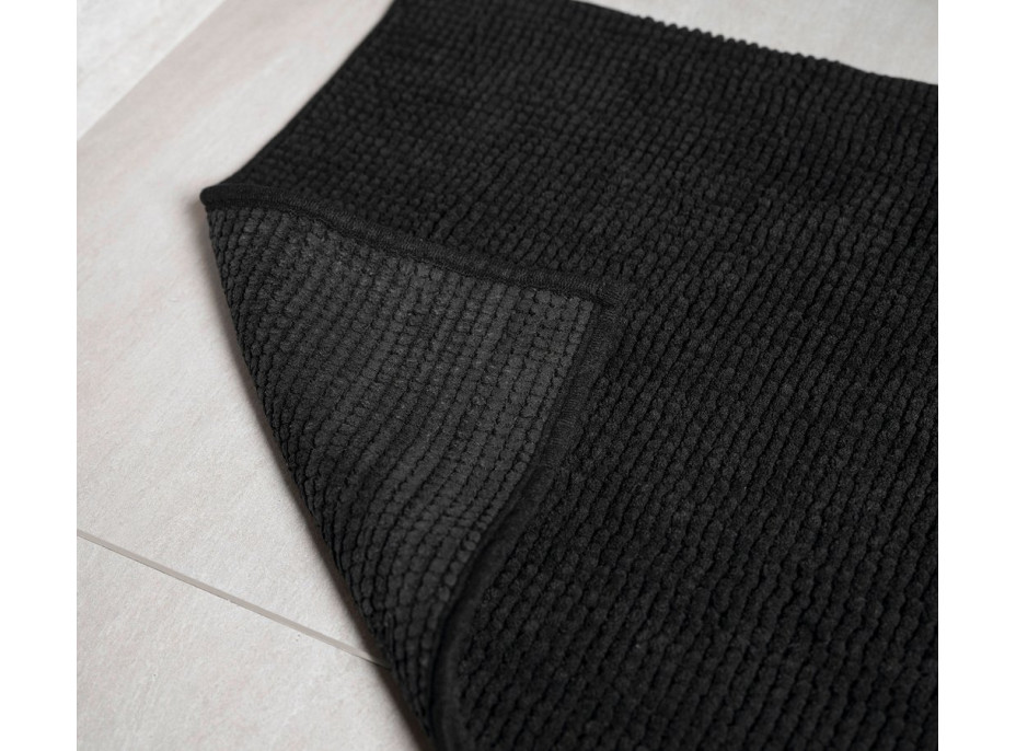 Aqualine CHENILL koupelnová předložka 50x80cm, 100% polyester, černá CH2014
