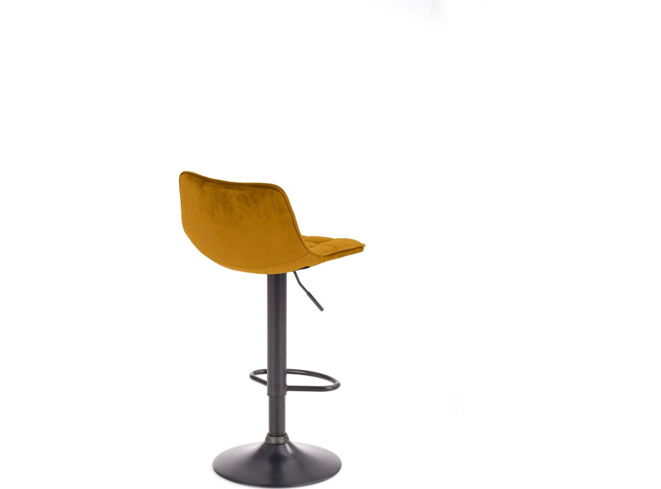 Barová židle DÁŠENKA - hořčicově žlutá - výškově nastavitelná