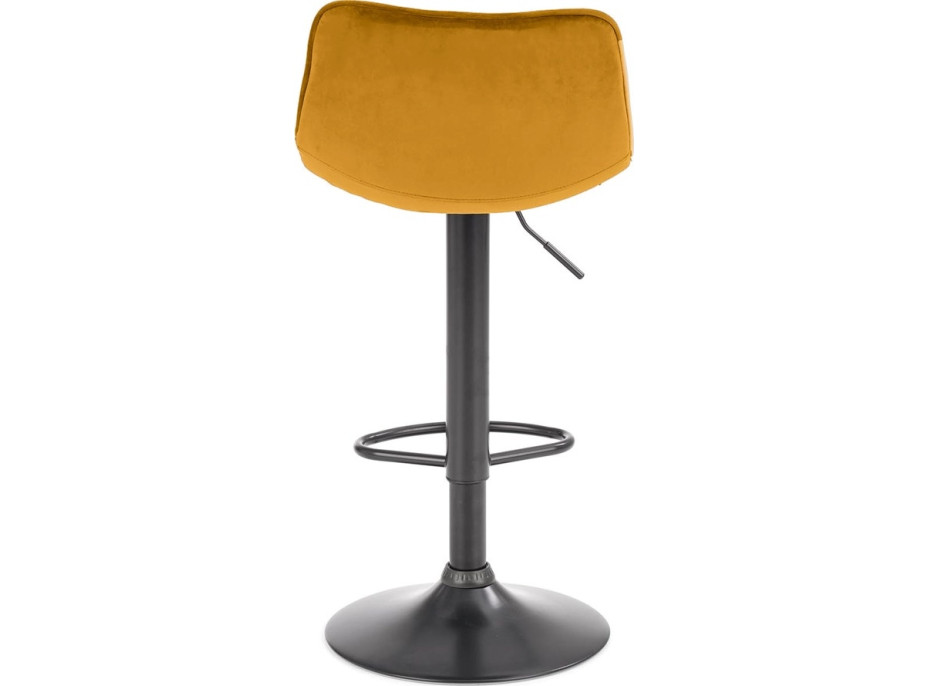 Barová židle DÁŠENKA - hořčicově žlutá - výškově nastavitelná