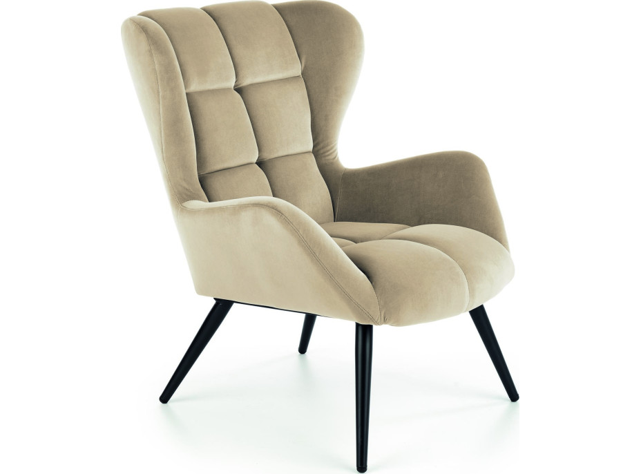 Křeslo ORION - čalouněné - béžové/černé