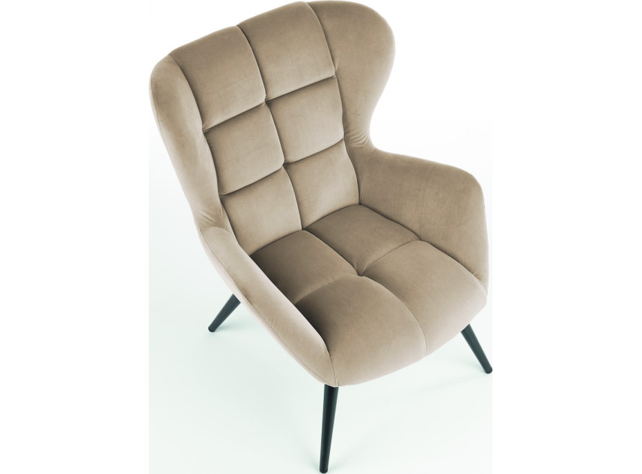 Křeslo ORION - čalouněné - béžové/černé