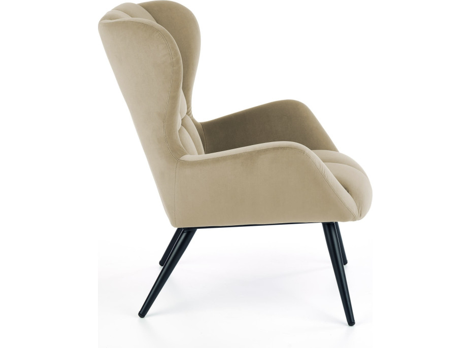 Křeslo ORION - čalouněné - béžové/černé