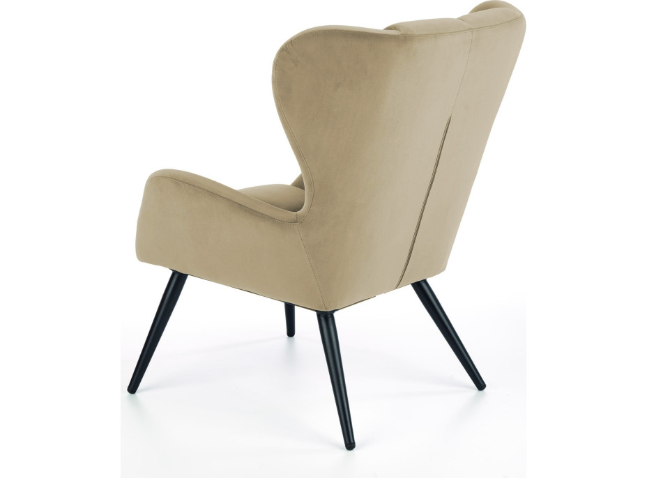 Křeslo ORION - čalouněné - béžové/černé