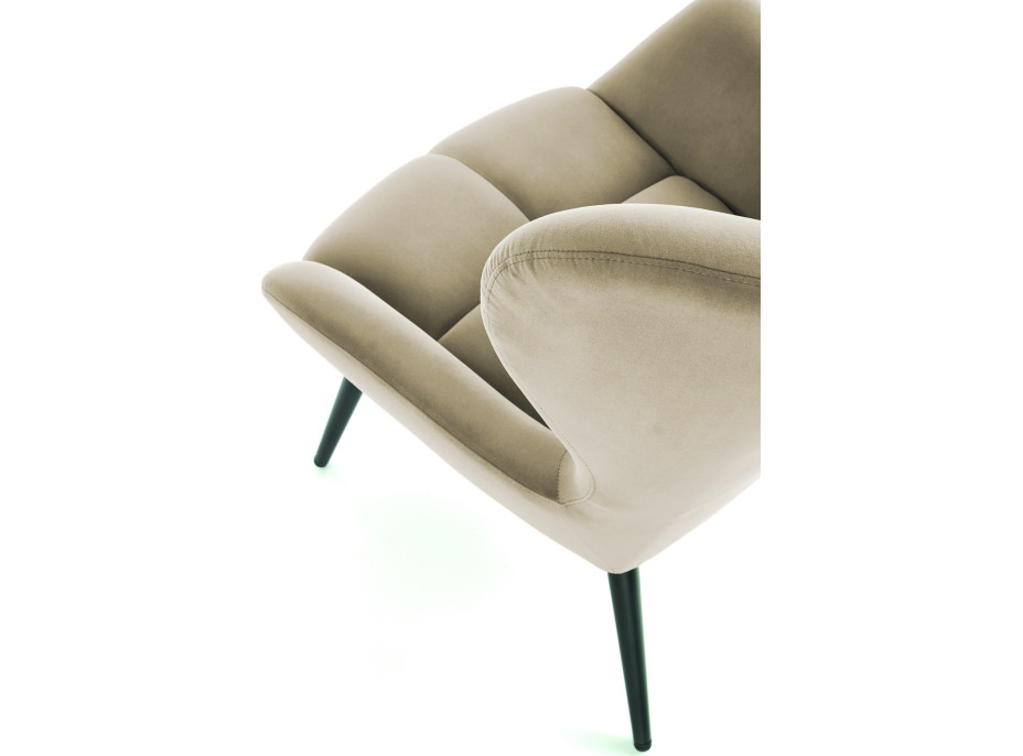 Křeslo ORION - čalouněné - béžové/černé