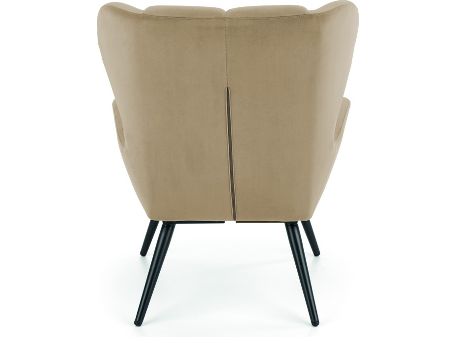 Křeslo ORION - čalouněné - béžové/černé