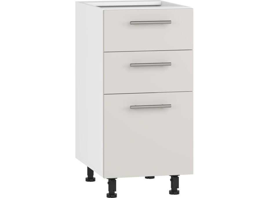 Dolní kuchyňská skříňka VITO se šuplíky - 40x82x52 cm - kašmírová lesklá