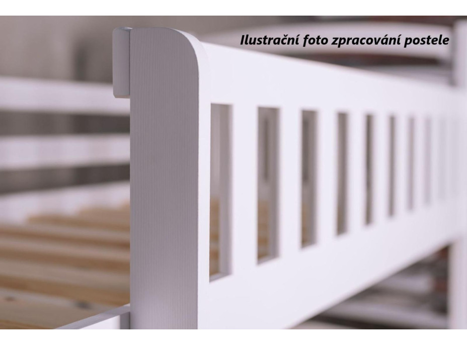 Dětská Montessori postel z masivu borovice ALICE - 200x140 cm - PŘÍRODNÍ