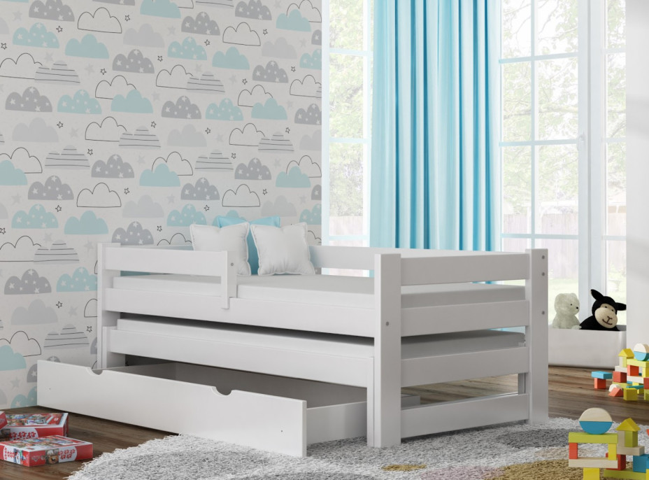 Dětská postel z masivu PAVLÍK DUO - 190x80/180x80 cm