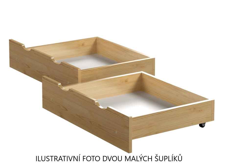 Dětská postel z masivu MAKI - 160x80 cm