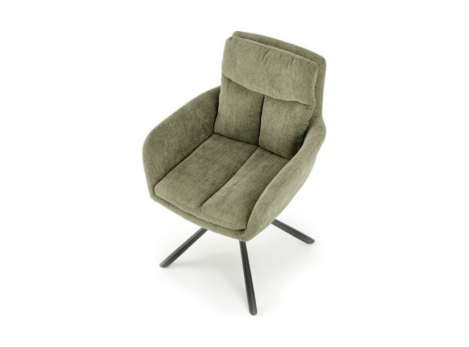 Jídelní otočné křesílko HAYES - olivově zelené