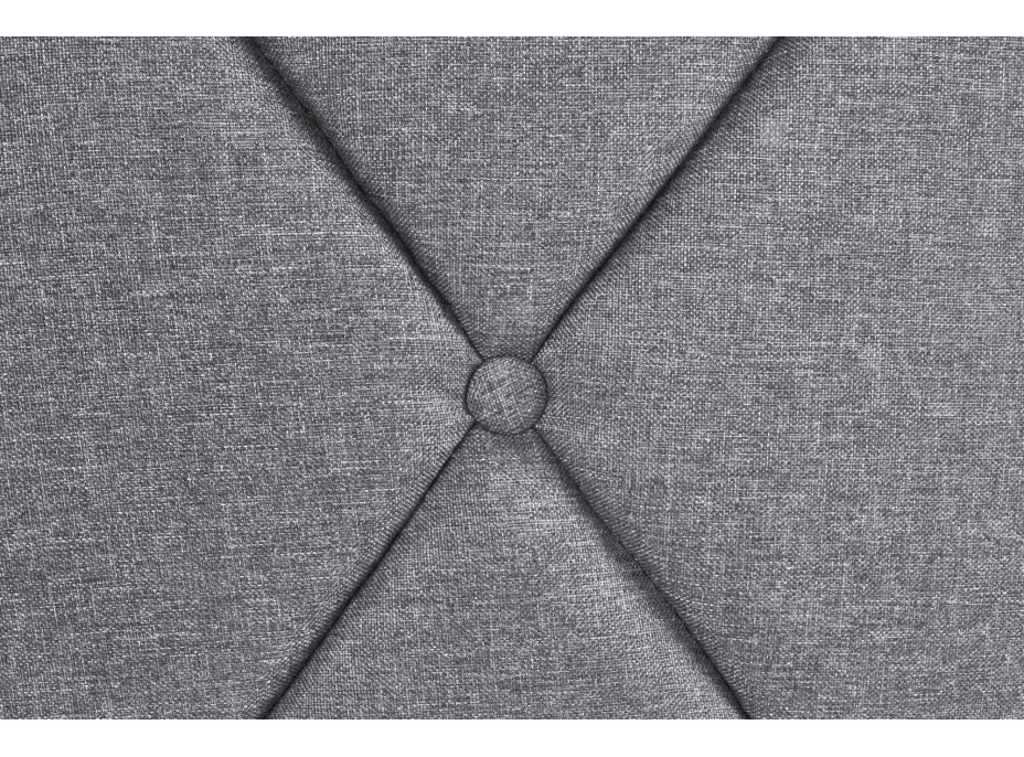 Postel z masivu se šuplíky BETY 200x160 cm - čalouněná - šedá