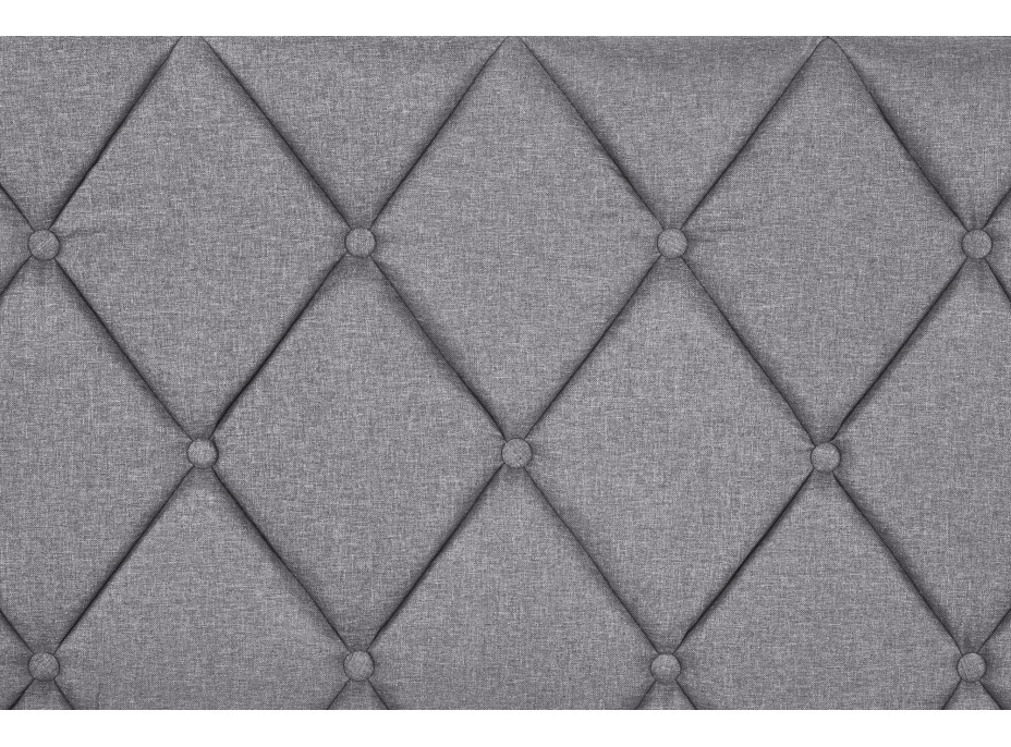 Postel z masivu se šuplíky BETY 200x160 cm - čalouněná - šedá