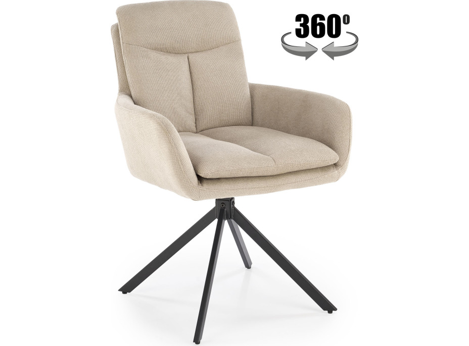Jídelní otočné křesílko AIDEN - béžové