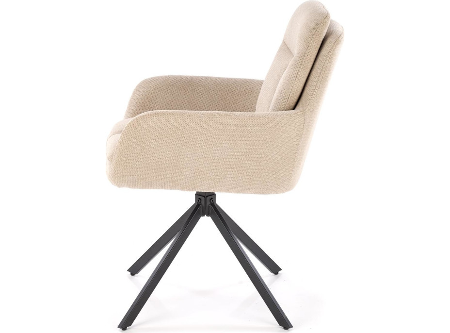 Jídelní otočné křesílko AIDEN - béžové