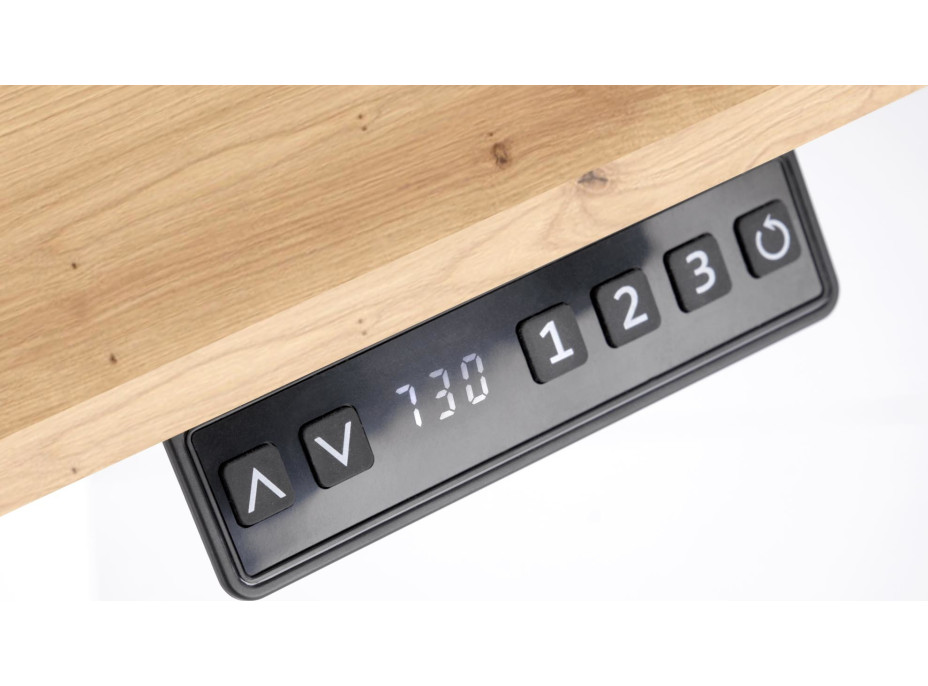 Psací stůl KEVIN s nastavitelnou výškou - dub artisan/černý