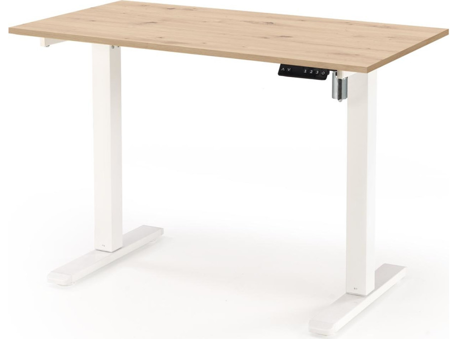 Psací stůl KEVIN s nastavitelnou výškou - dub artisan/černý