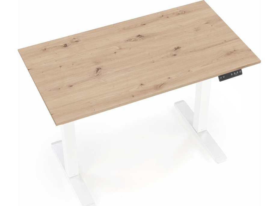 Psací stůl KEVIN s nastavitelnou výškou - dub artisan/černý