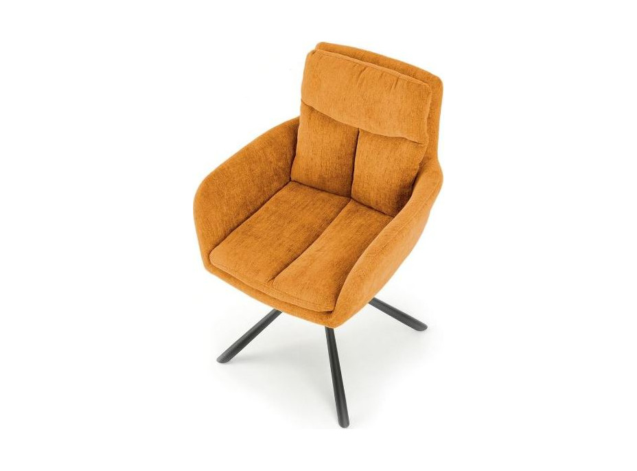 Jídelní otočné křesílko HAYES - hořčicově žluté