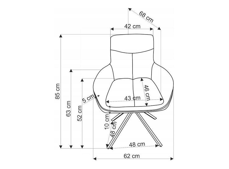 Jídelní otočné křesílko AIDEN - béžové
