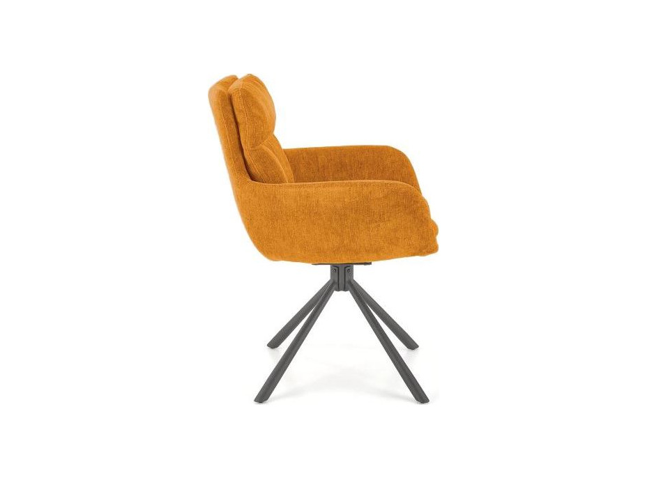 Jídelní otočné křesílko HAYES - hořčicově žluté