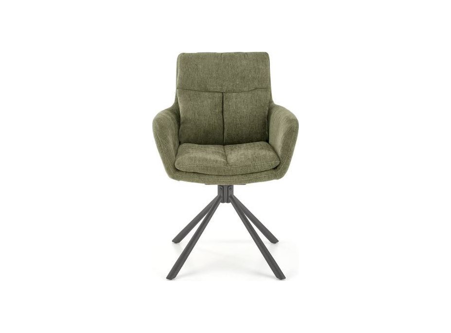Jídelní otočné křesílko HAYES - olivově zelené