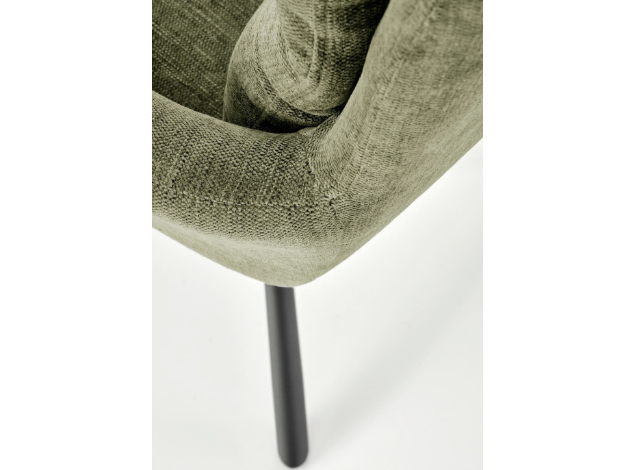 Jídelní otočné křesílko HAYES - olivově zelené