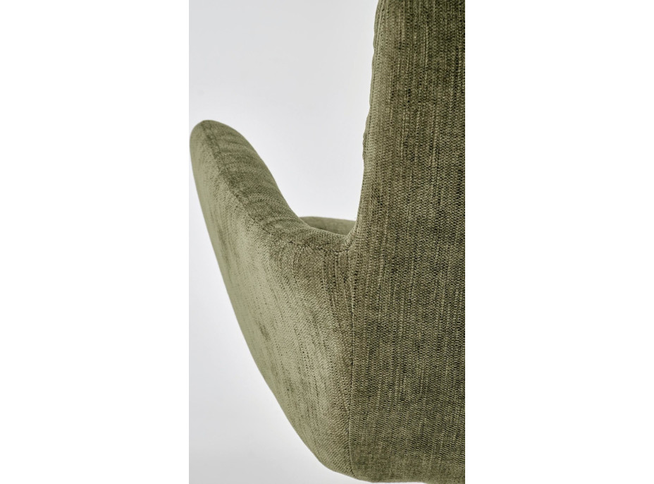 Jídelní otočné křesílko HAYES - olivově zelené